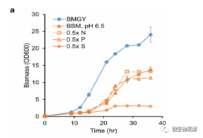 無機(jī)鹽培養(yǎng)基和復(fù)合培養(yǎng)基對畢赤酵母生長的影響