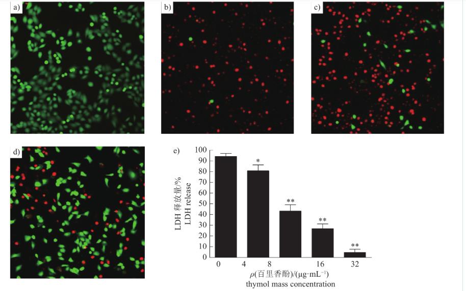 百里香酚MIC和生長(zhǎng)曲線測(cè)定及對(duì)金葡菌Hla的作用機(jī)制（三）